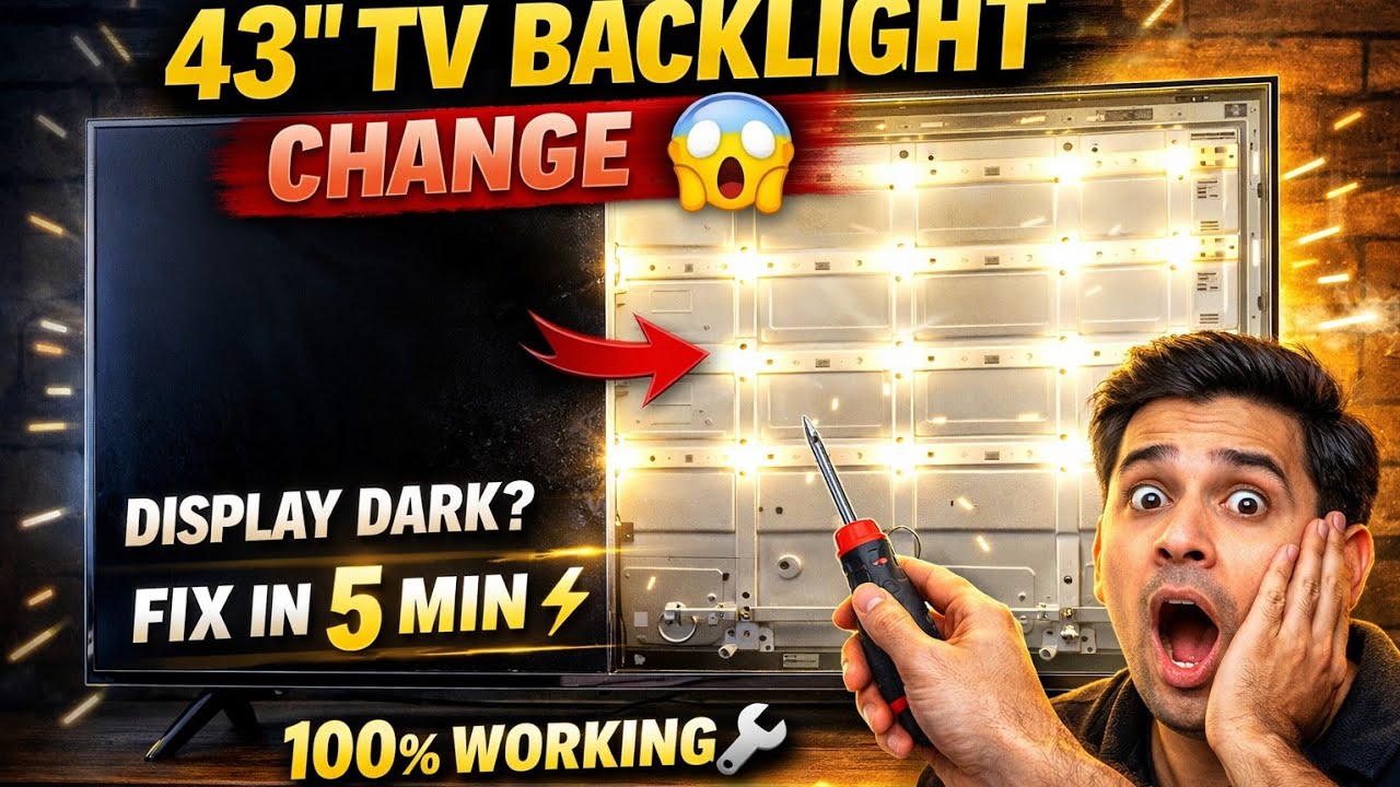 “LED TV Backlight Replacement Step by Step | Market Se Naya Backlight Lagaya | Full Repair Tutorial