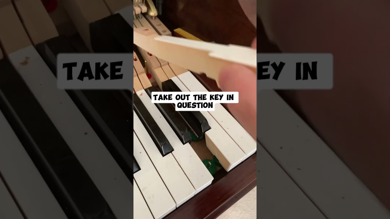 Easy fix a sticky key while tuning a piano #piano #pianomusic #grandpiano #uprightpiano #pianotuning