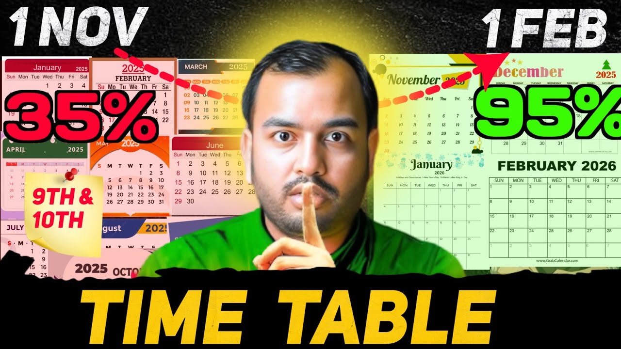 November से ऐसे पढ़ो Class  9th & 10th 🔥| Toppers Timetable for 95% MARKS | Must Watch 💀
