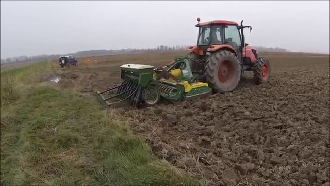 Kubota m9540 semina frumento 2K15 *GoPro*