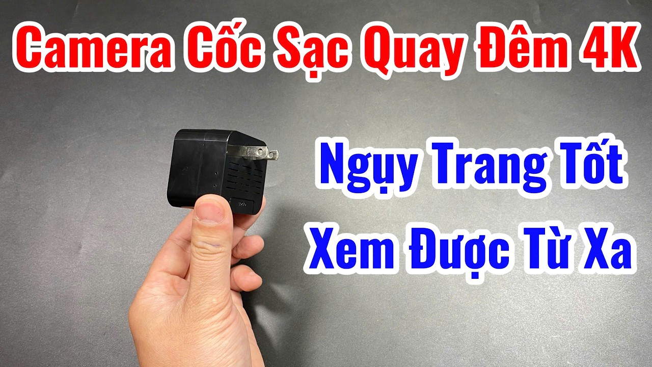 Camera Ngụy Trang Cốc Sạc Quay ĐÊM - Vừa Sạc ĐT Vừa Có Camera Giấu Kín Quay 24/24 Mà Không Ai Biết