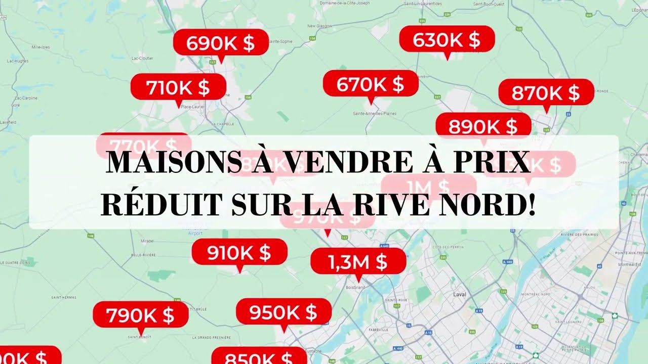 Maisons &agrave; vendre &agrave; prix r&eacute;duit sur la Rive Nord!