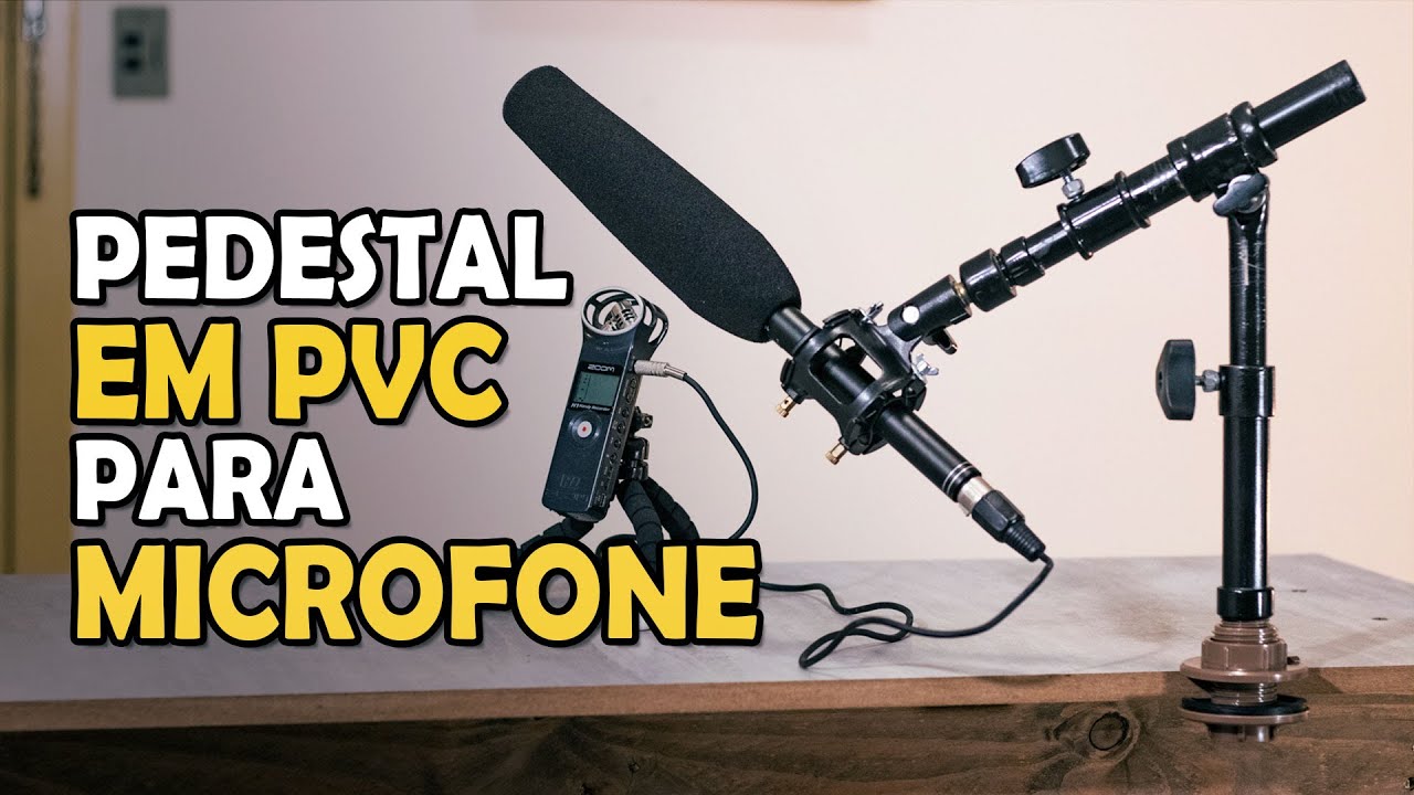 Pedestal para Microfone em PVC - SUPER PROFISSIONAL #DIY