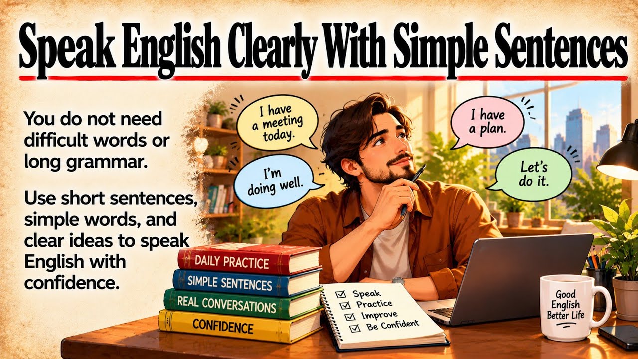 How To Speak English Clearly With Simple Sentences | Easy English For Beginners 