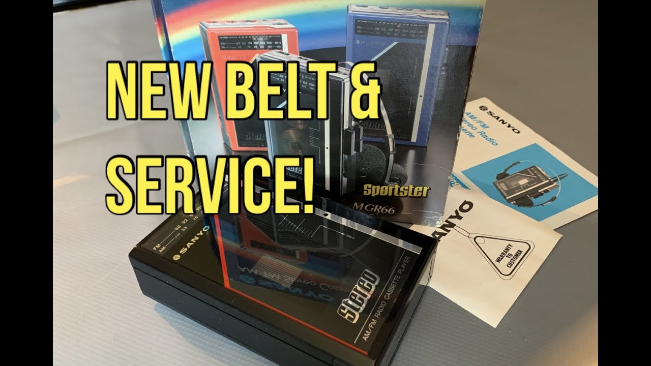 Sanyo M-GR66 Radio Cassette Belt Change & Service. Personal Stereo Repair