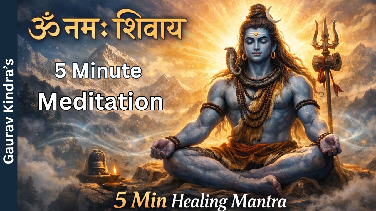 ॐ नमः शिवाय – 5 Minute Healing Meditation Mantra | Deep Shiv Dhyan | Peace & Positive Energy