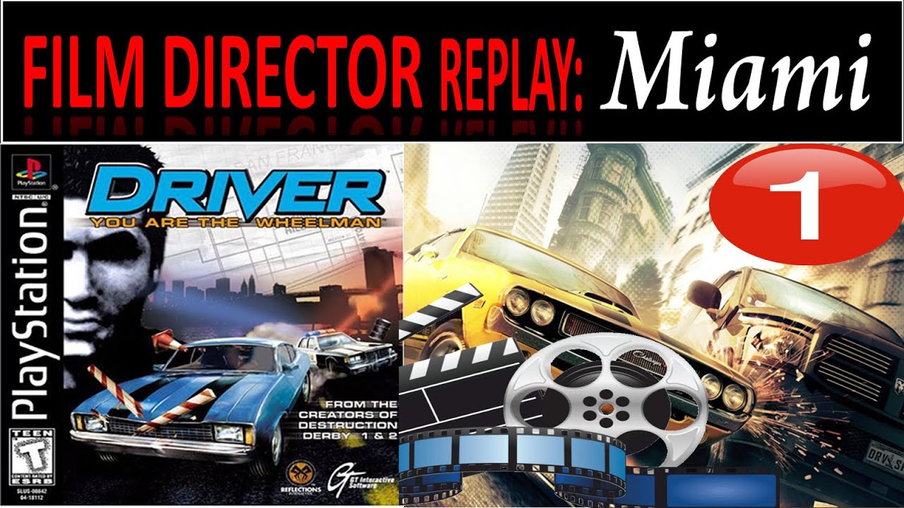 [Driver-1 (PS-1) #1: Miami] ИгроФИЛЬМ Driver-1 #1\3 (Film Director Replay) + Все Заставки и Миссии |
