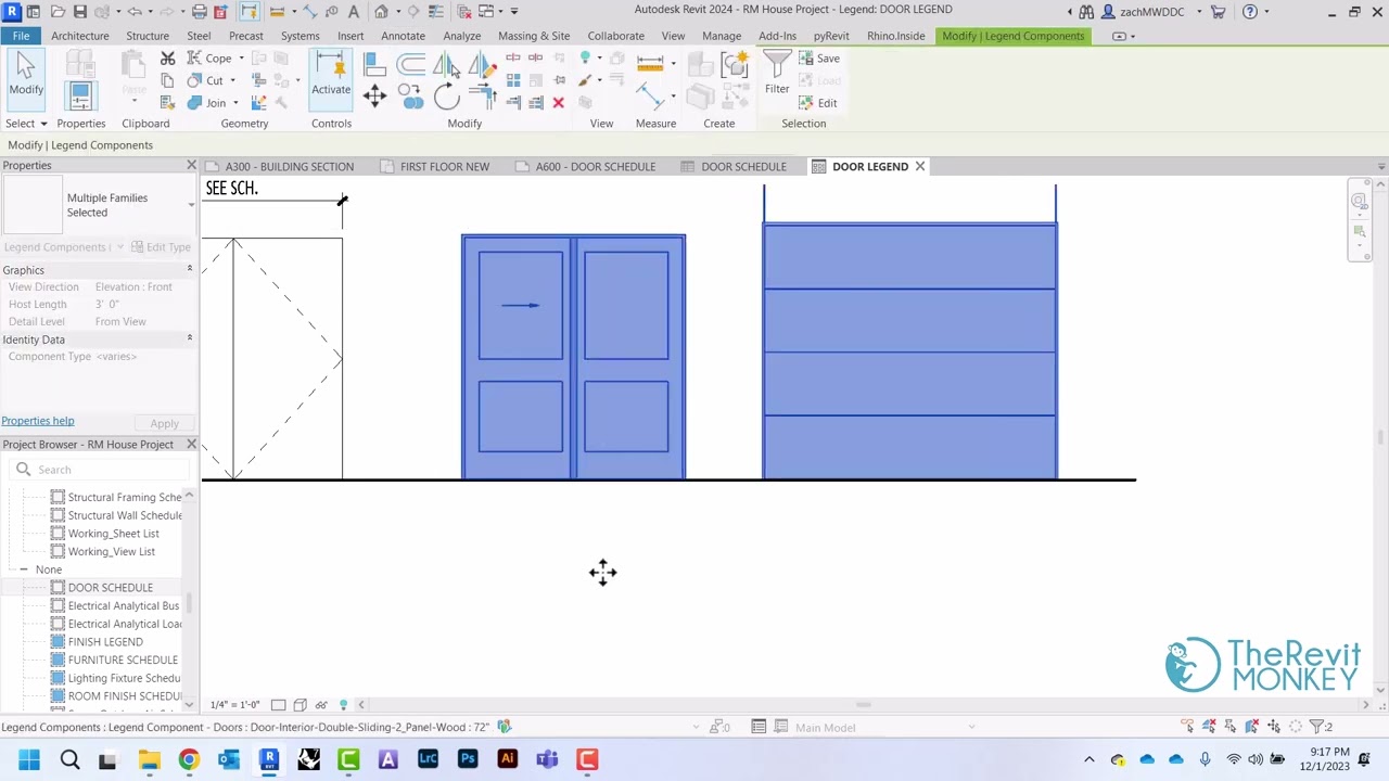 Creating a Door Legend in Revit