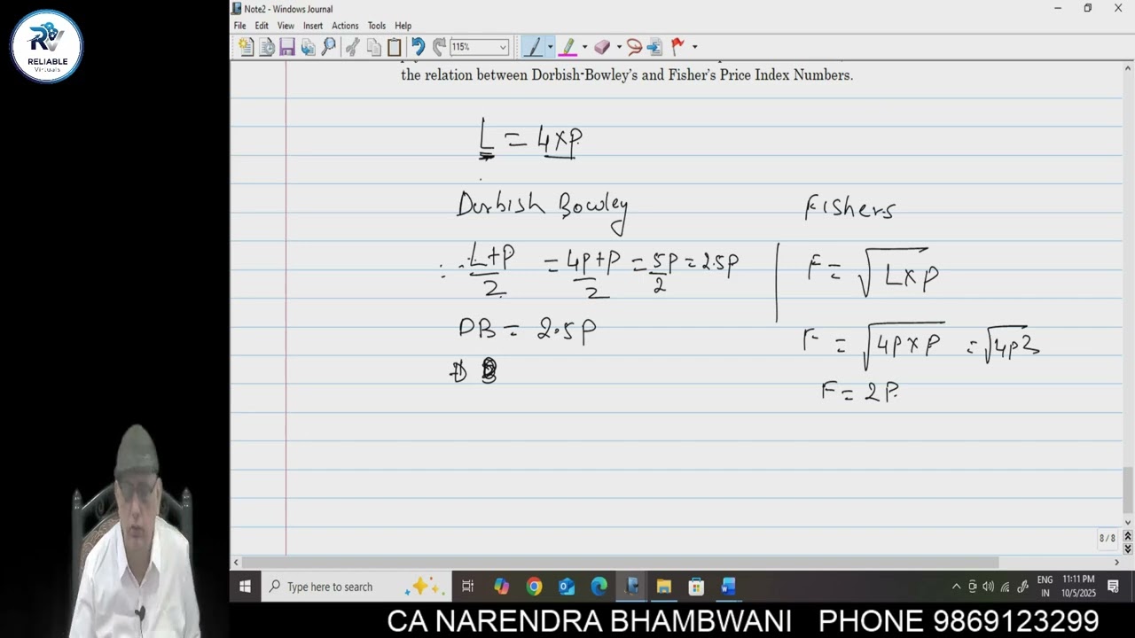 maths2 syjc index numbers lec 11 Q19 relations given