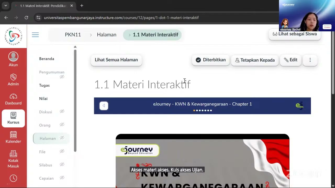 Sosialisasi e-Journey pada MK. Pancasila & Kewarganegaraan bersama Dosen PKn