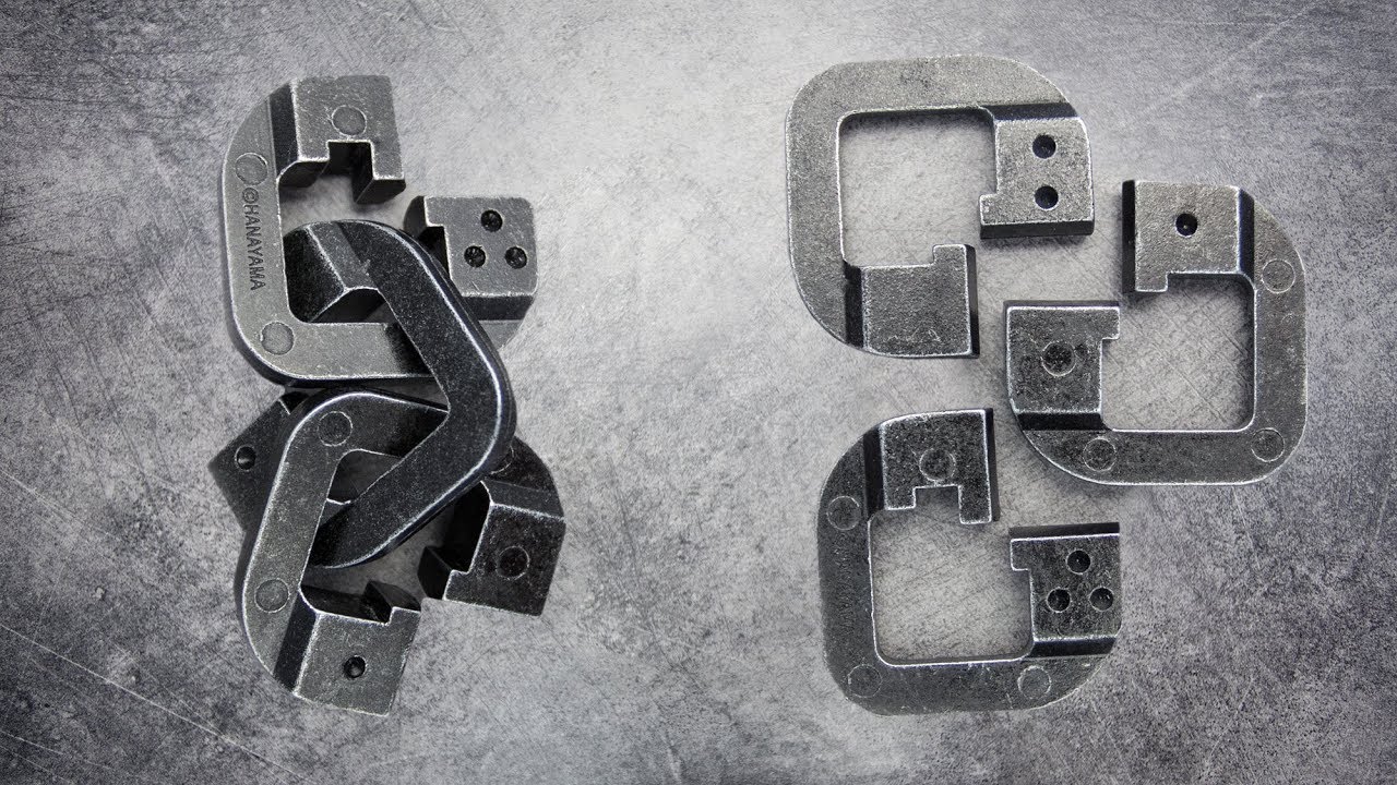 Hanayama cast Chain puzzle. Cheat solution + intended solution.