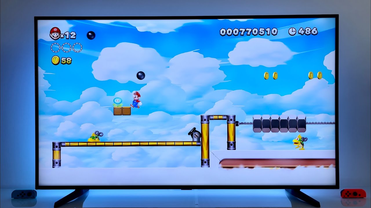 Super Mario Bros.U Deluxe (7) | Nintendo Switch dock mode gameplay | 4K TV