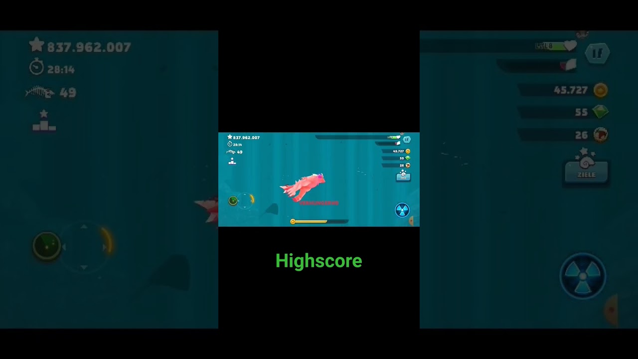 highscore für Hungy Shark 