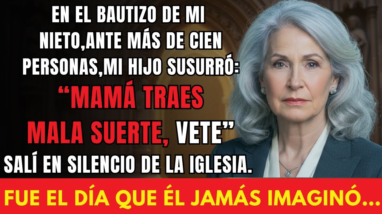 En el bautizo de mi nieto mi hijo dijo «Traes mala suerte» Esa tarde la verdad lo derrumó...