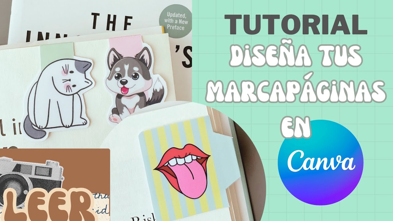Diseña Marcapáginas Magnéticos En Canva! Tutorial paso a paso 🤓❤️ #papelería #diy #canvatutorial