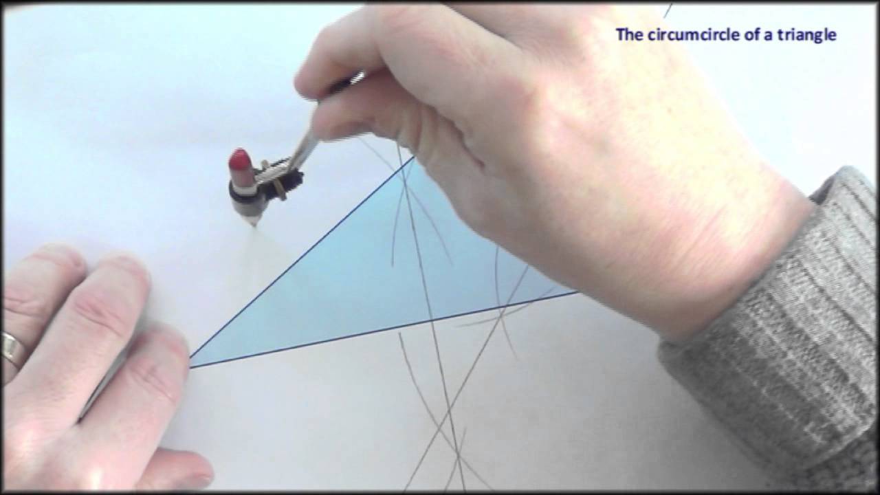 Straightedge and compass: constructing the circumcircle of a triangle