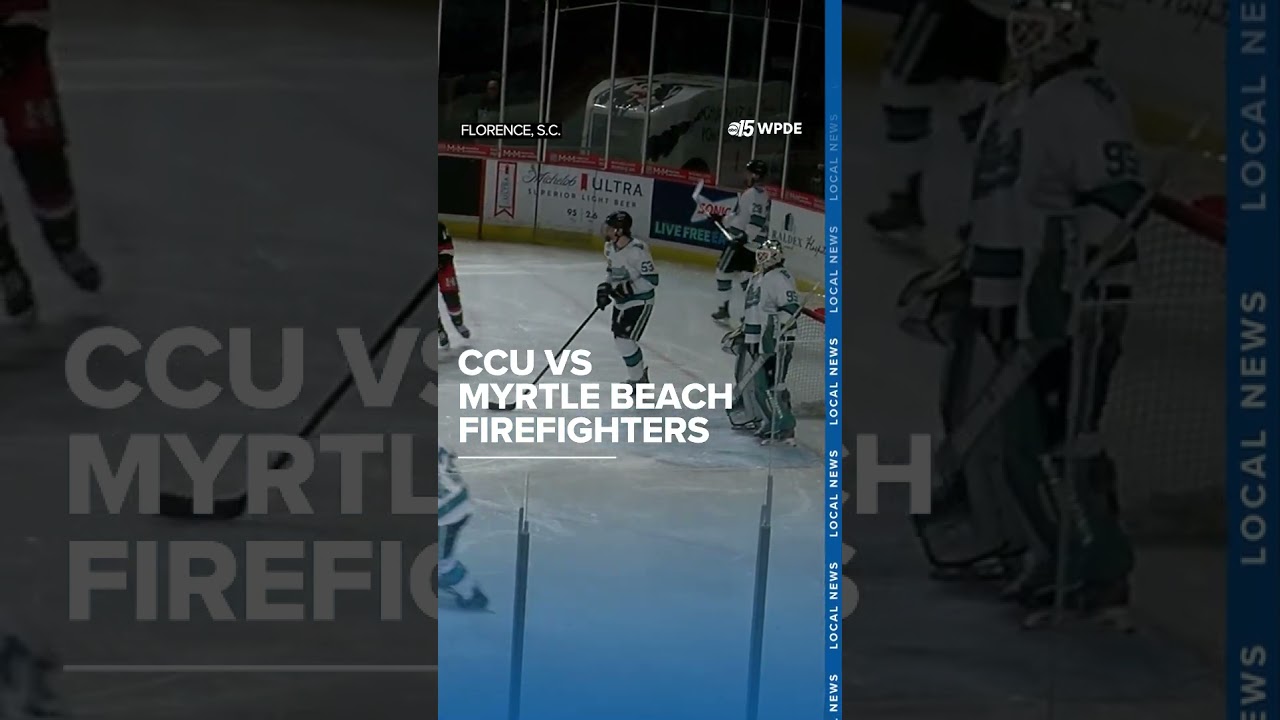 Firefighters, CCU hockey team face off on ice to support cancer screenings