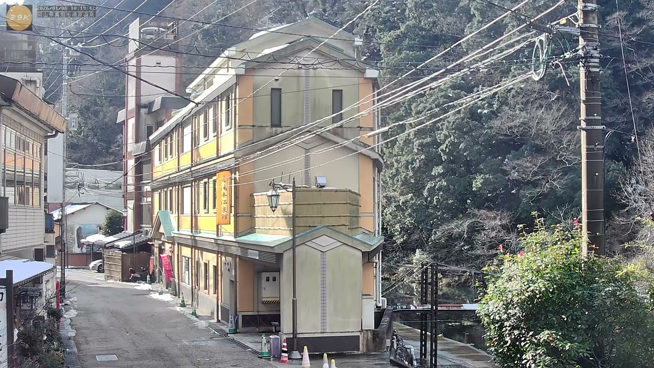 湯原温泉地震状況2026年1月6日 10時19分ごろ