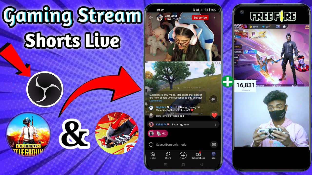 How To Gaming Shorts Live Streaming On Low & High Pc 🤩 || Obs Studio Tutorial in Hindi 2024