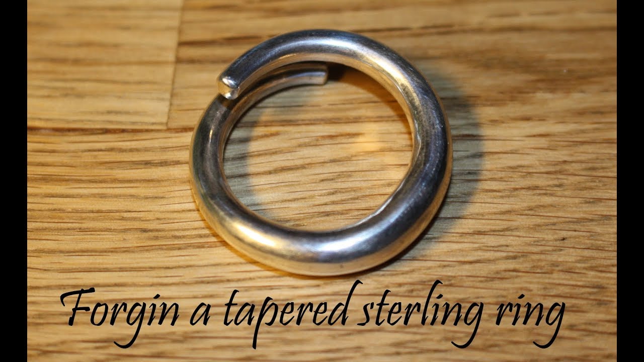Forging a tapered sterling ring