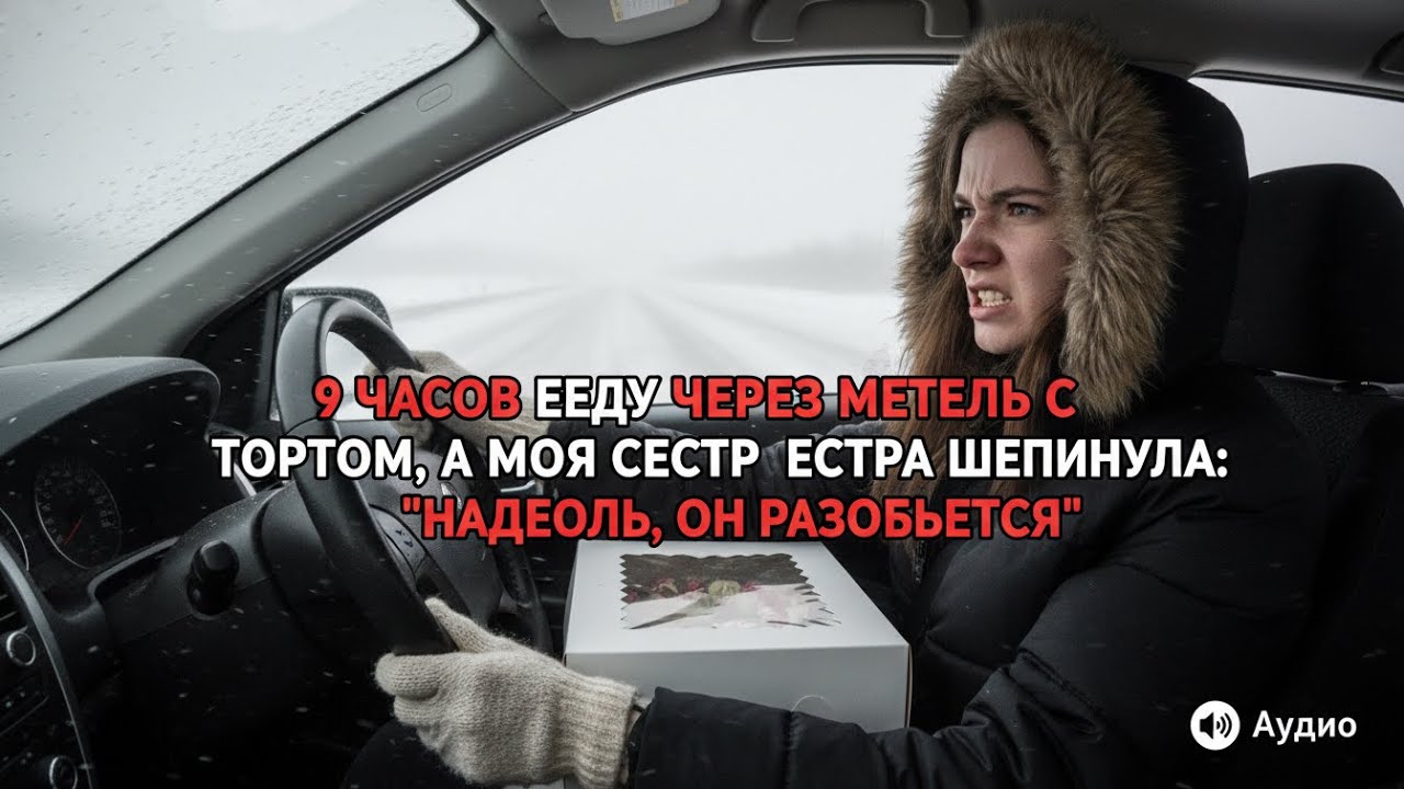 Я ЕХАЛА 9 ЧАСОВ СКВОЗЬ МЕТЕЛЬ С ТОРТОМ, А СЕСТРА ШЕПНУЛА: «НАДЕЮСЬ, ОНА РАЗОБЬЁТСЯ»