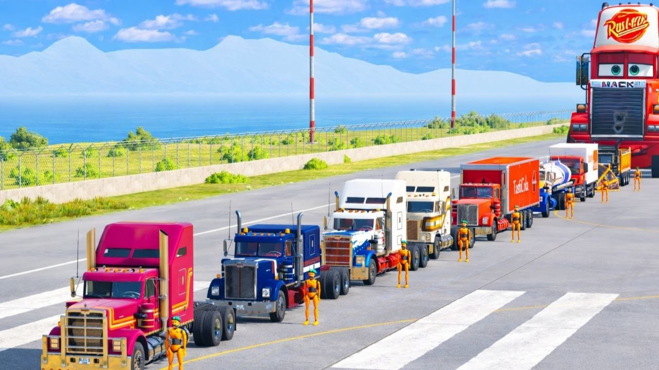 BIG TRUCKS vs DEEP MONSTER PIT #1 | BeamNG.drive Crash Test
