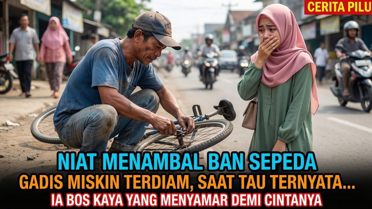 Niat Menambal Ban Sepeda, GADIS MISKIN Ini Terdiam—BOS KAYA Itu Ternyata Menyamar demi Cintanya