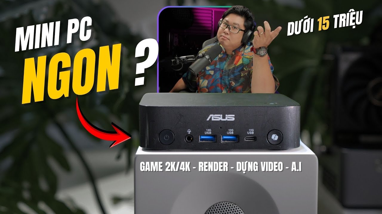 ASUC Mini PC NUC AMD AI 350 - SIÊU NHỎ GỌN Cho Làm Việc, Chơi Game và Giải Trí