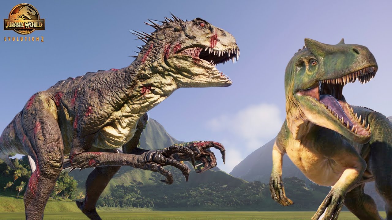Dinosaurs Fighting #6 / Scorpios Rex VS Carnotaurus / Spinosaurus - Jurassic World Evolution 2