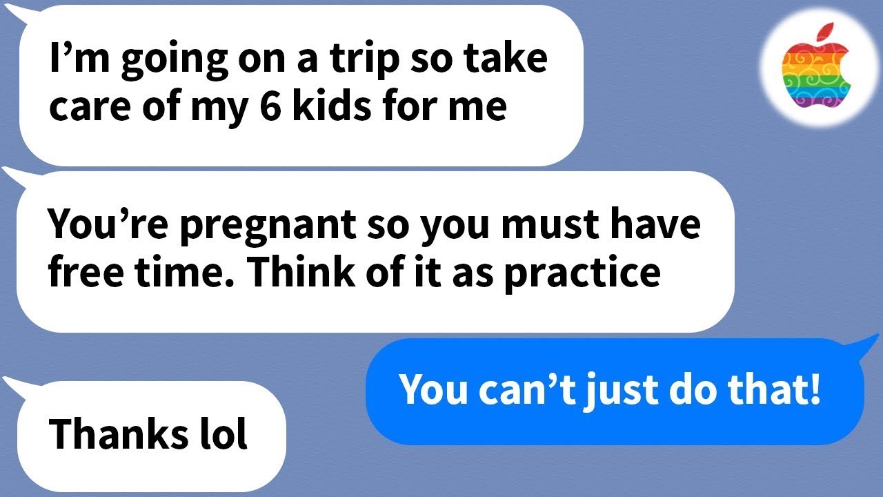 【Apple】 My sister-in-law went on a trip and dumped her 6 children on me who is about to give birth.