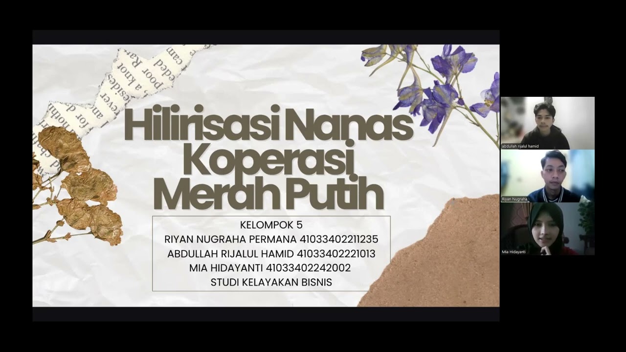 Ujian Akhir Semester Mata Kuliah Studi Kelayakan Bisnis by Kelompok 5