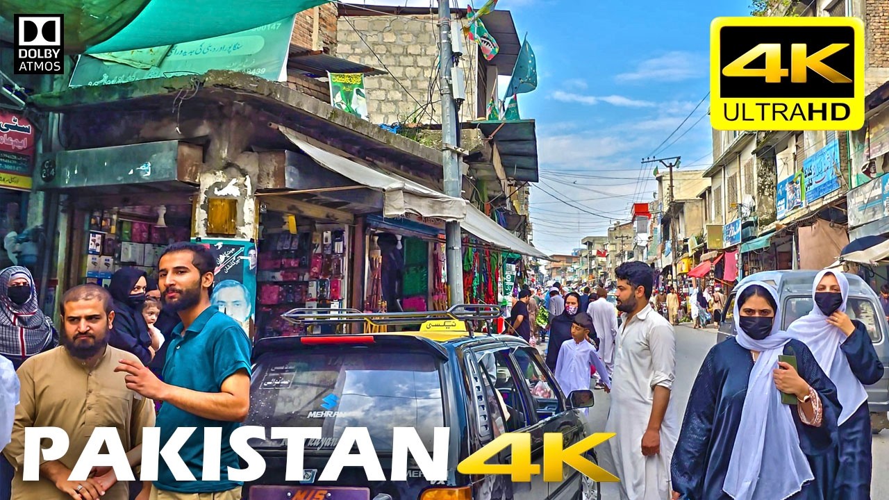 4K Walk Inside NEVER SEEN Mansehra Pakistan | Street Life 4K Walk & Captions 🇵🇰