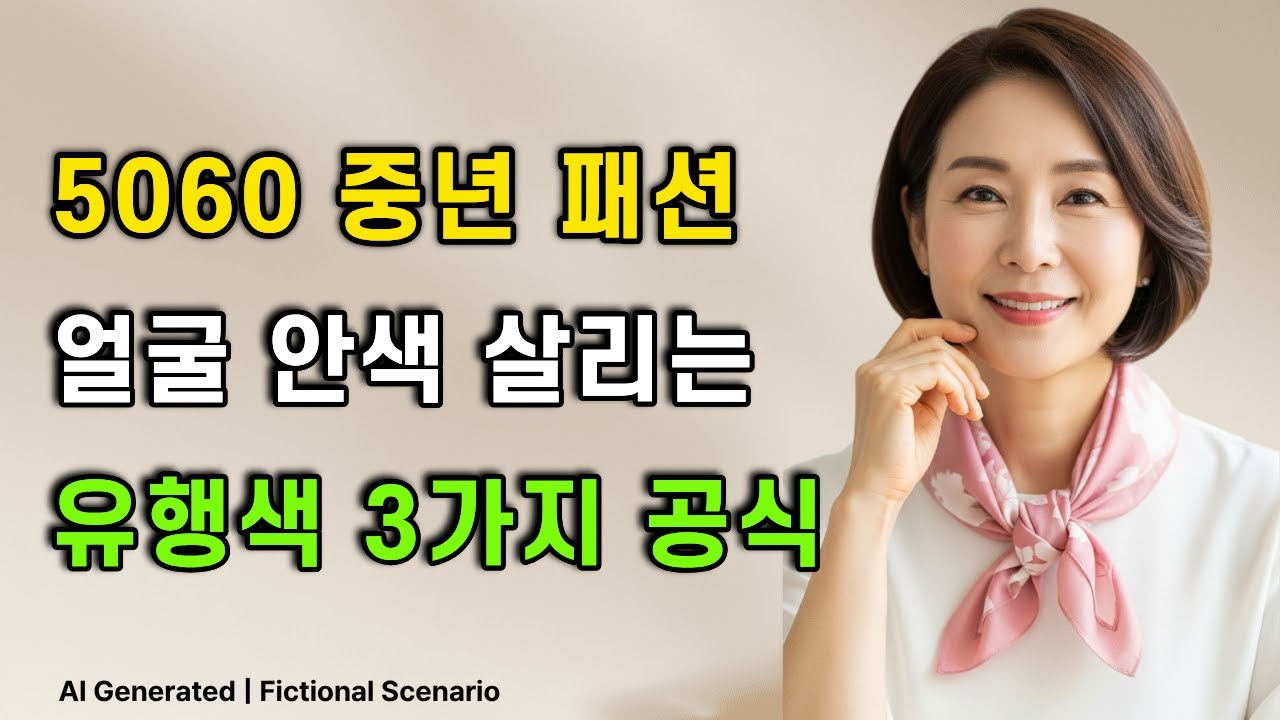 5060 늦겨울 색 부터 바꾸세요! 지금부터 봄까지 5살 어려 보이는 3가지 유행색 코디!|5060패션|동안코디