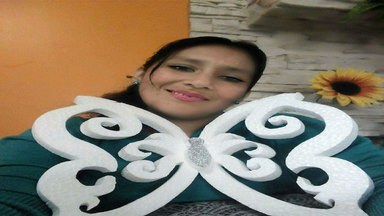 ✔COMO HACER UNA MARIPOSA EN TECNOPOR,MUY FACIL!!!!