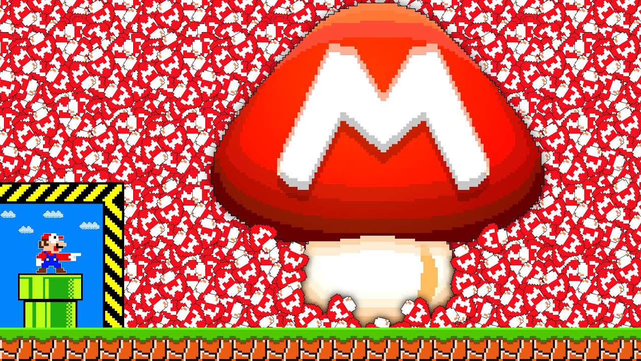 When Mario Has Too Many Custom Mushrooms in Super Mario Bros