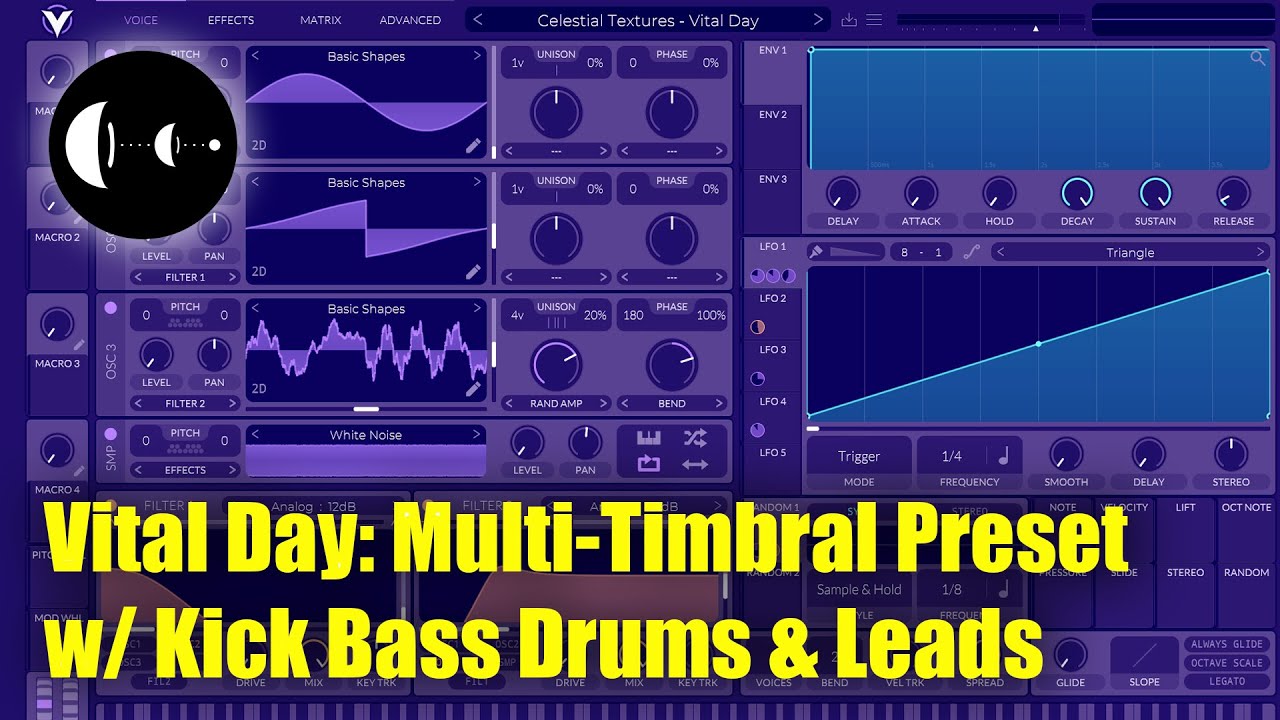 Vital Day: Multi-Timbral Preset w/ Kick Bass Drums & Leads