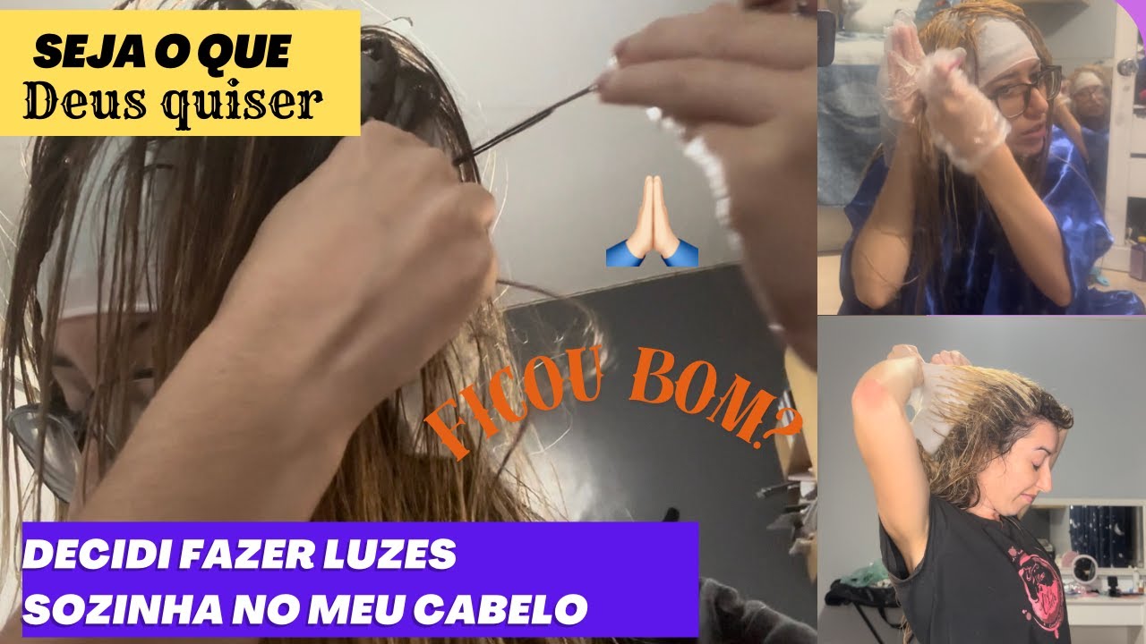 Fazendo luzes no cabelo sozinha !!!