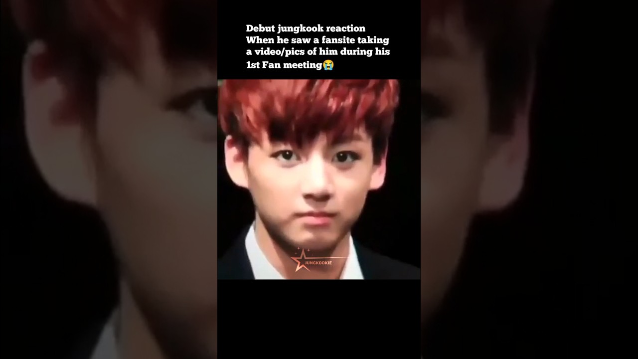 Jungkook reaction during his first fan meeting #bts #jungkook