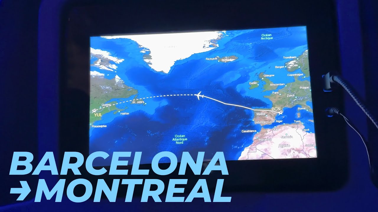 Crossing Atlantic with AIR TRANSAT: Barcelona to Montreal on Airbus A330-200!