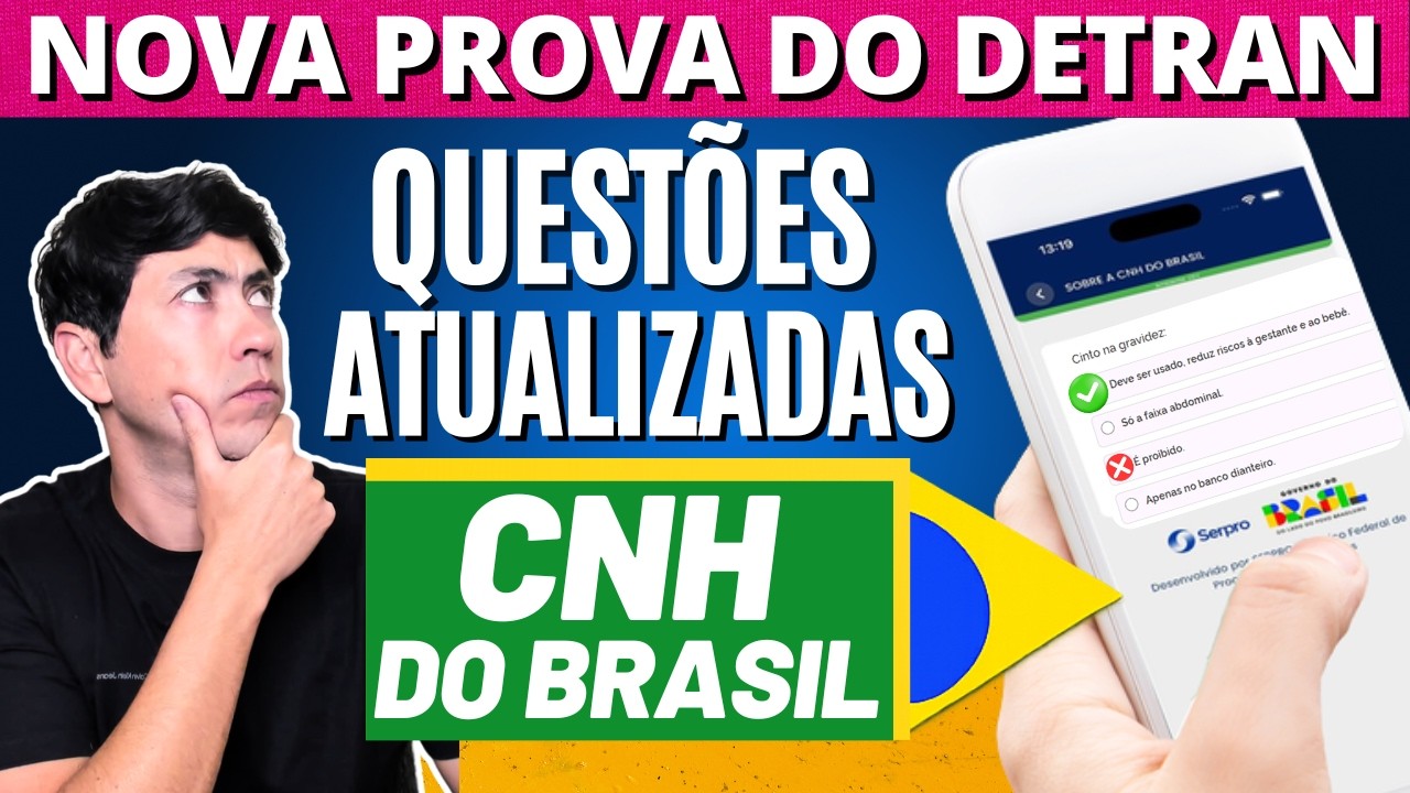 PROVA OFICIAL CNH DO BRASIL 2026 - SIMULADO DO DETRAN - LEGISLA&Ccedil;&Atilde;O DE TRANSITO
