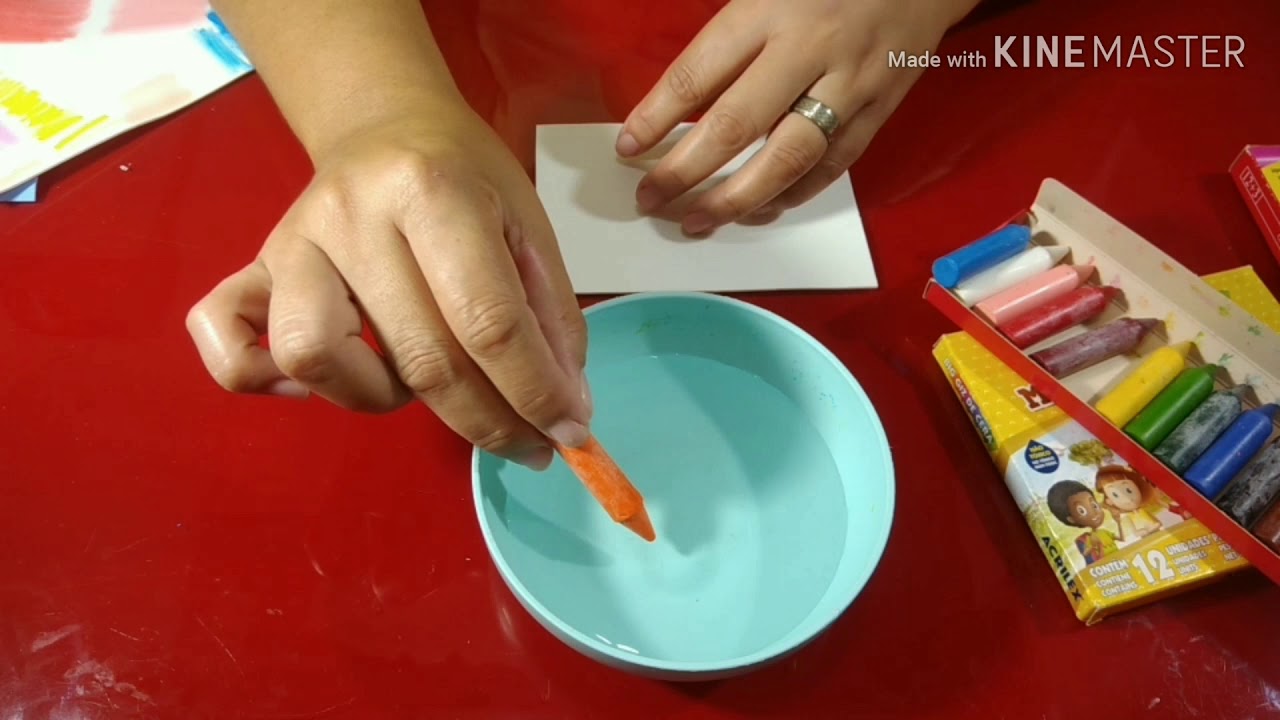Como deixar giz da cera escolar parecido com giz pastel