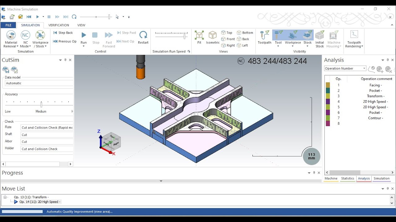 Gia c&ocirc;ng cao tốc với chiều s&acirc;u lớn với Dynamic Mill Trong Mastercam Phần 7