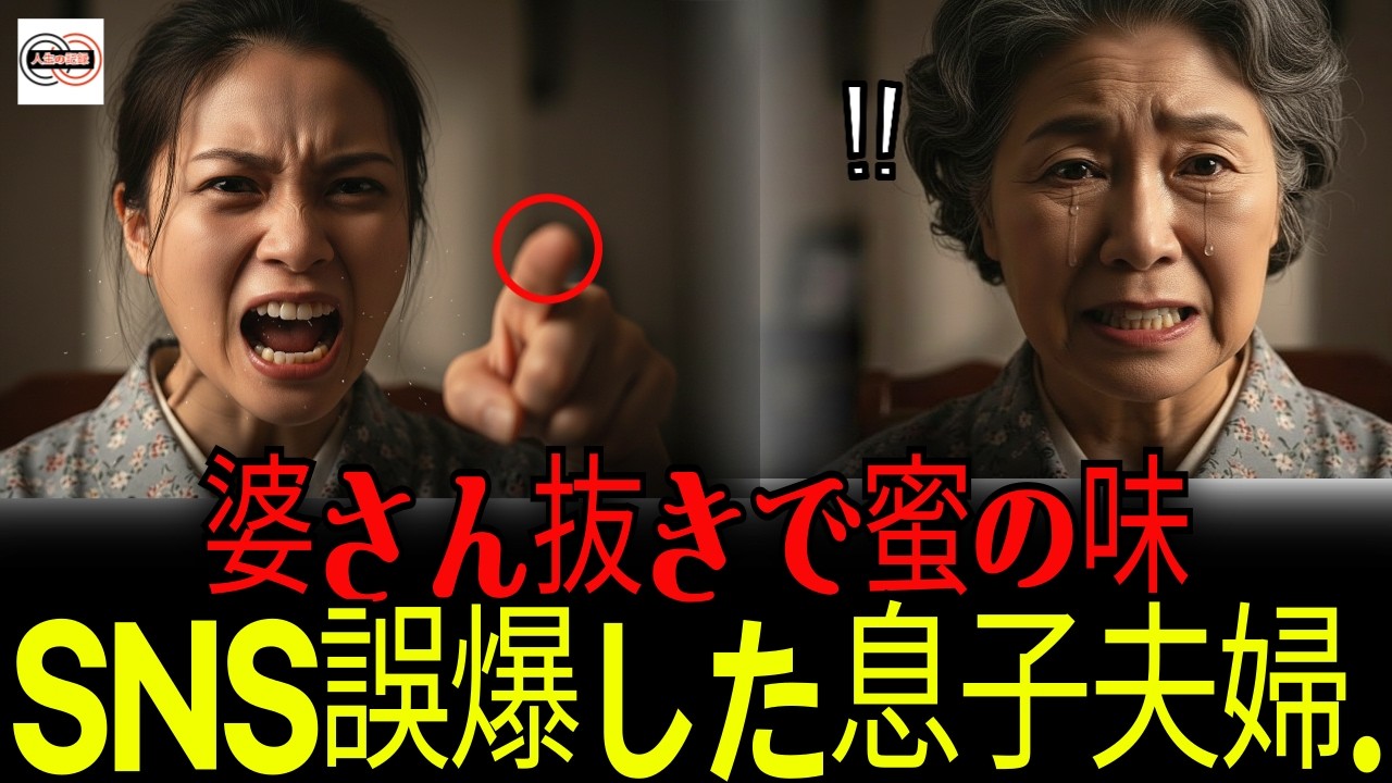 【実話】「婆さん抜きで蜜の味🍯」SNS誤爆した息子夫婦...2時間待たされた68歳母の6億円復讐