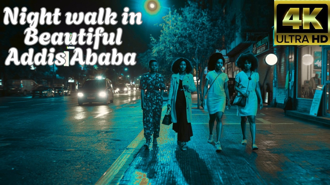 Addis Ababa Night Walk: CMC Square to Summit | 4K
