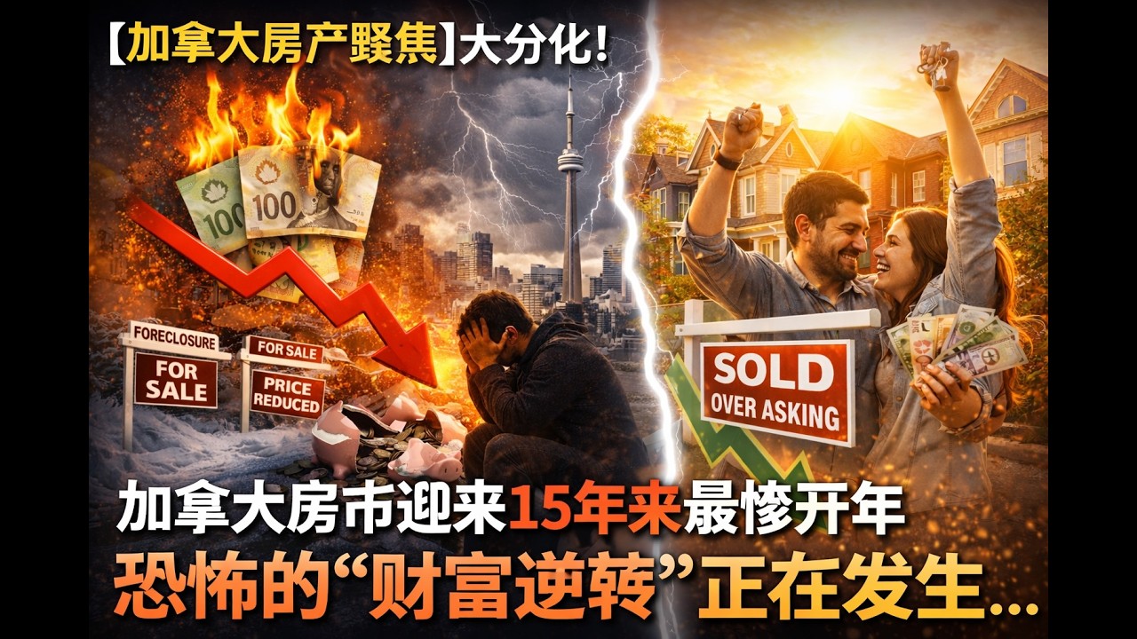 【加拿大房产聚焦】大分化！加拿大房市迎来15年来最惨开年，恐怖的“财富逆转”正在发生……
