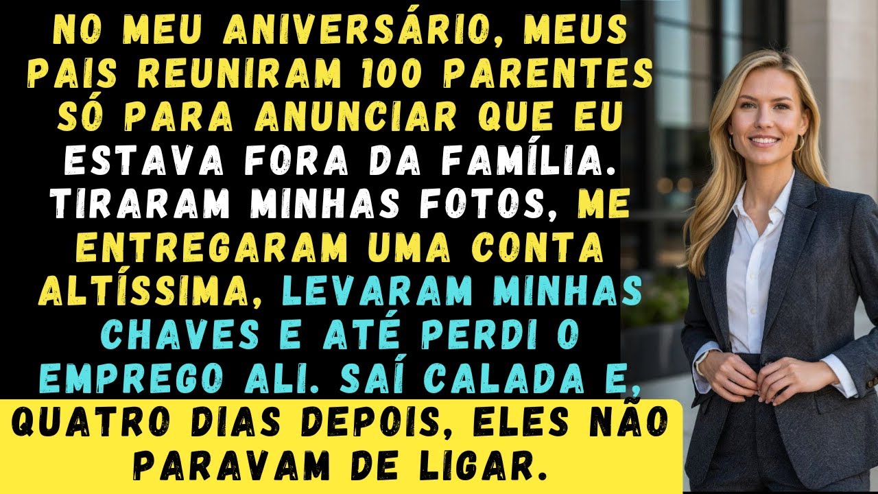 MEUS PAIS reuniram 100 parentes só para me deserdar em público.No meu aniversário,