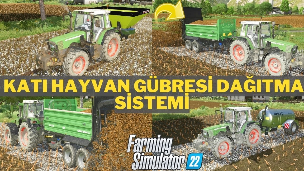 FARMİNG SİMULATOR 22 /KATI HAYVAN GÜBRESİ DAĞITMA SİSTEMİ  / TARLA  SIVI GÜBRELEME