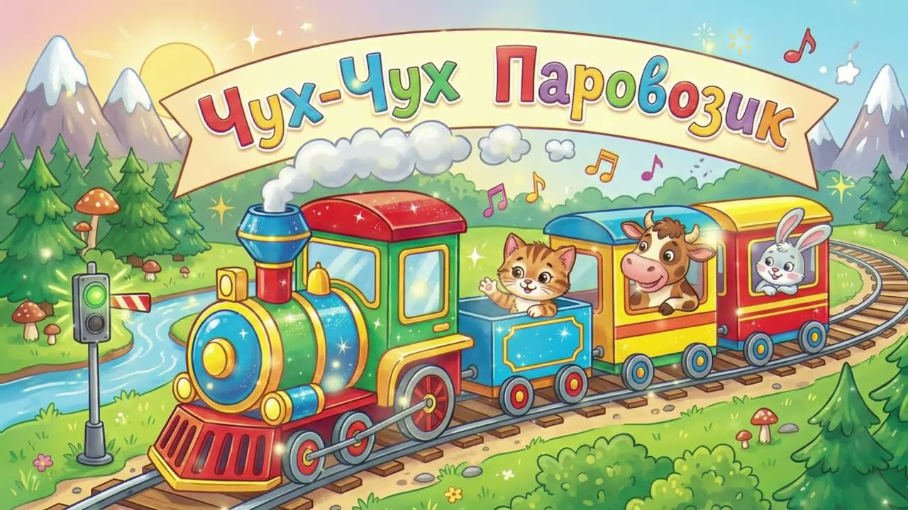🚂 Чух-Чух Паровозик | Весёлая детская песенка про путешествие