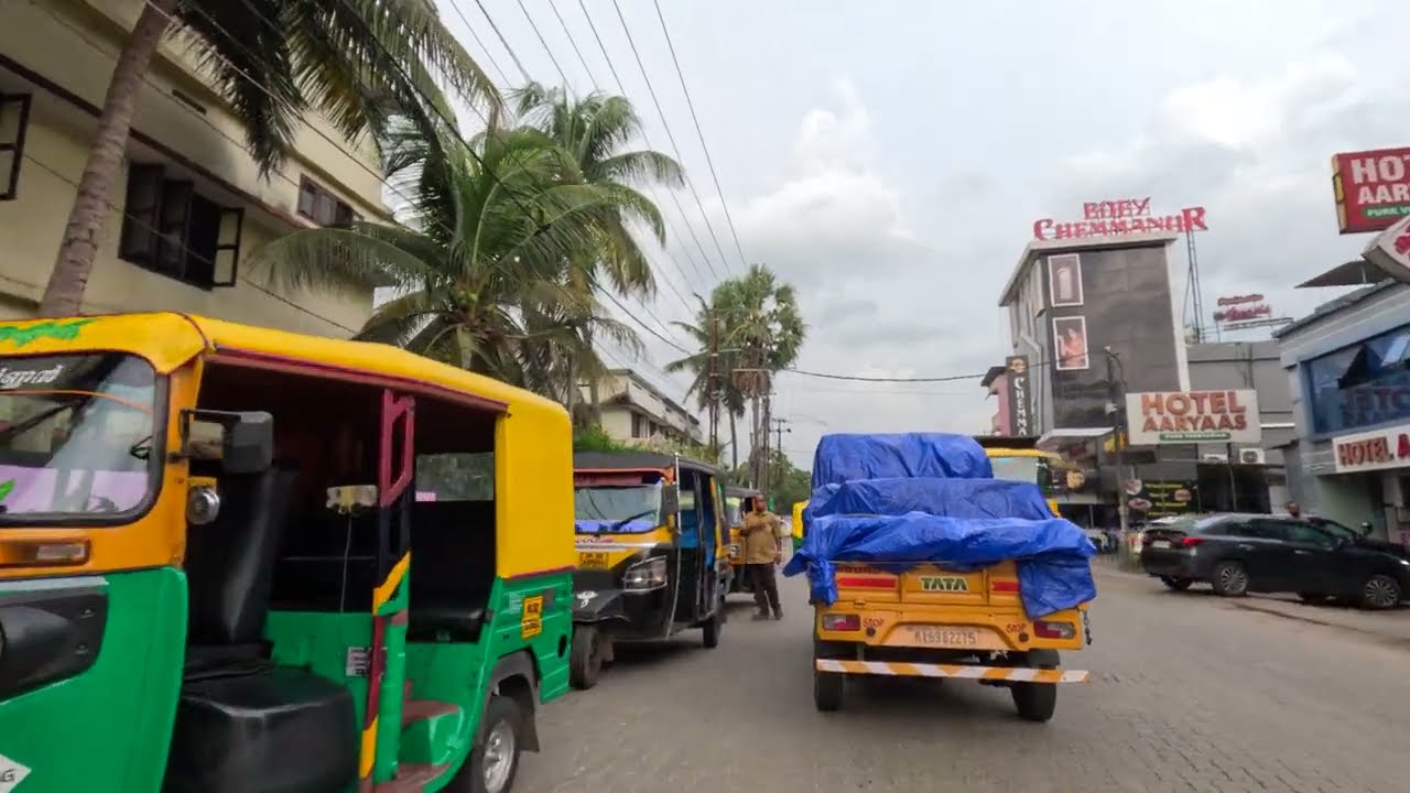 Driving Through Cherthala Town, Kerala 🇮🇳 | Alappuzha District | India Driving Tour | 4K 60FPS