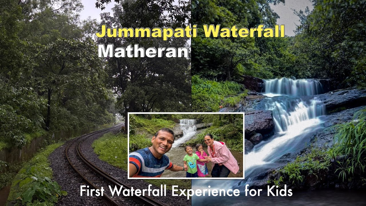 First Waterfall Experience for Kids | Matheran Jungle Trek | Jummapatti Waterfall